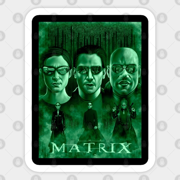 The Matrix 1999 Sticker by SAN ART STUDIO 